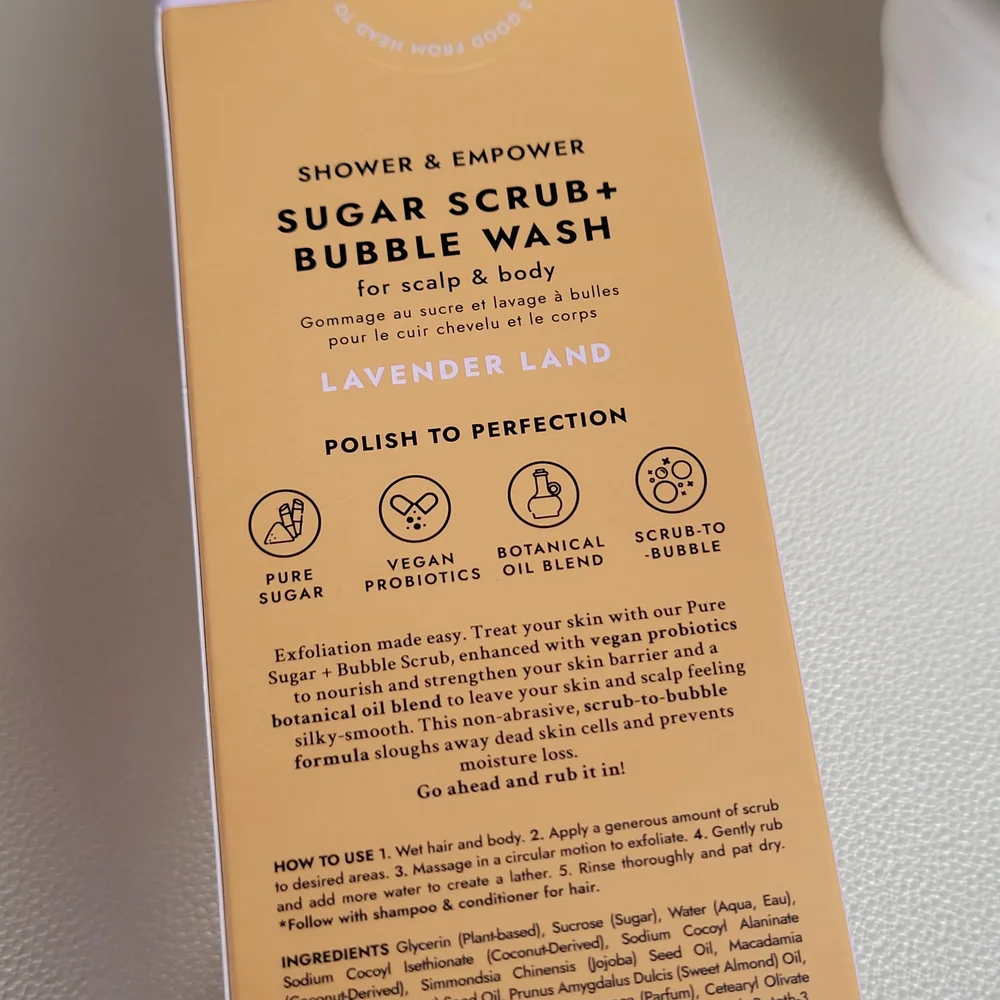 Voesh Lavender Land Sugar Scrub & Bubble Wash